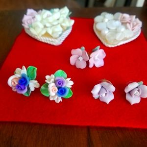 This is porcelain jewelry.  Pins and earrings